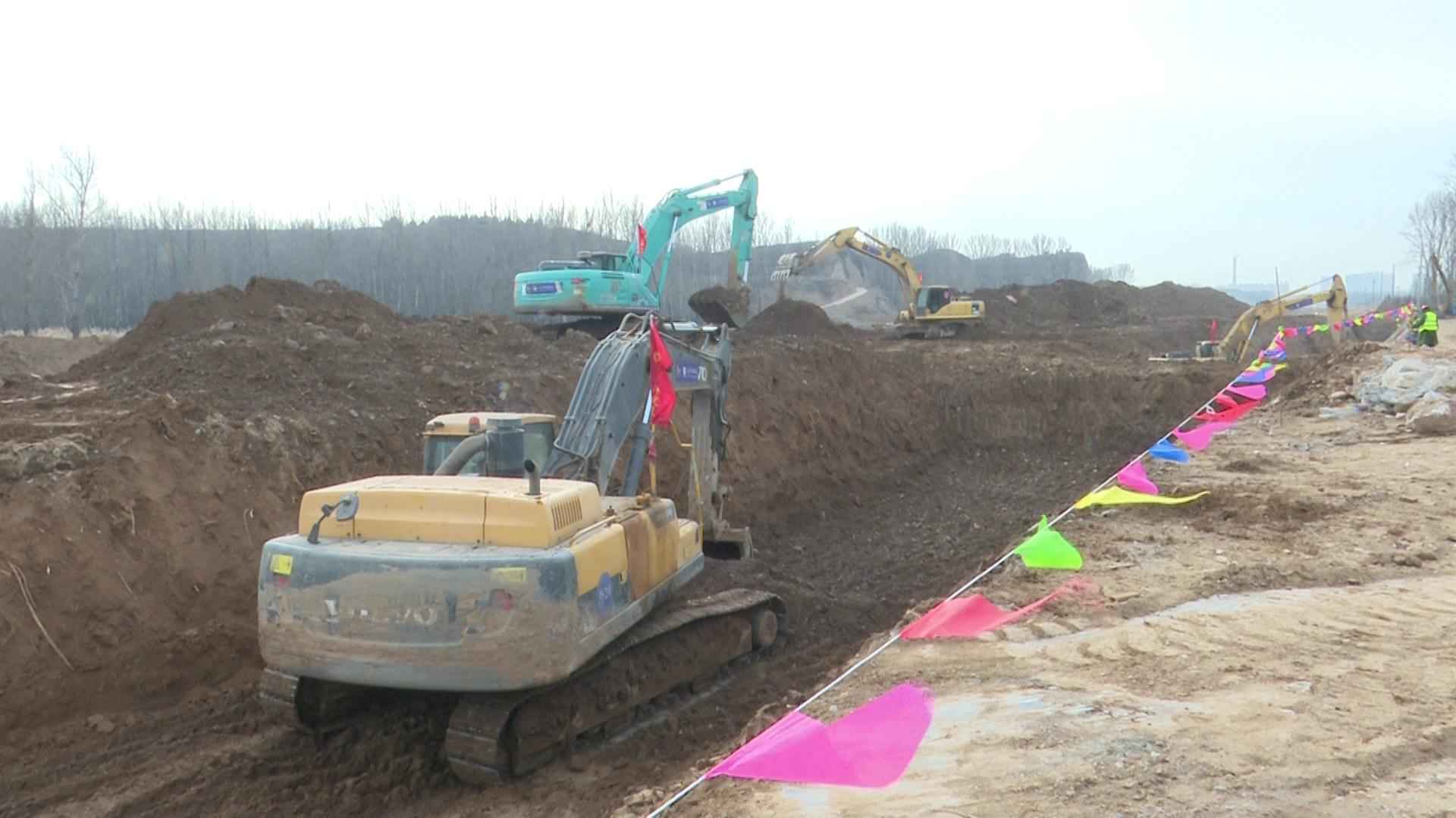 太原热浸塑钢管涂塑钢管 阳曲县中社河河道综合治理工程：全力以赴保工期 为太忻一体化经济区建设作贡献